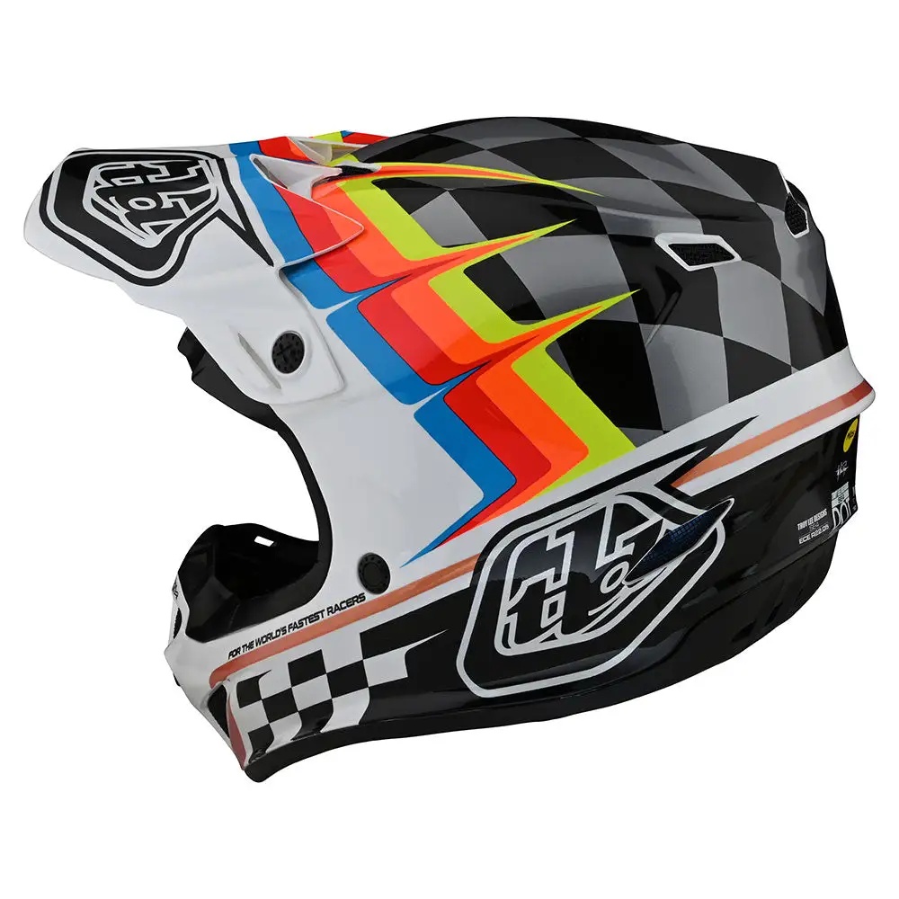 Troy Lee Designs SE4 Polyacrylite Helmet W/MIPS Warped White 4 Troy Lee Designs SE4 Polyacrylite Helmet W/MIPS Warped White - Image 2