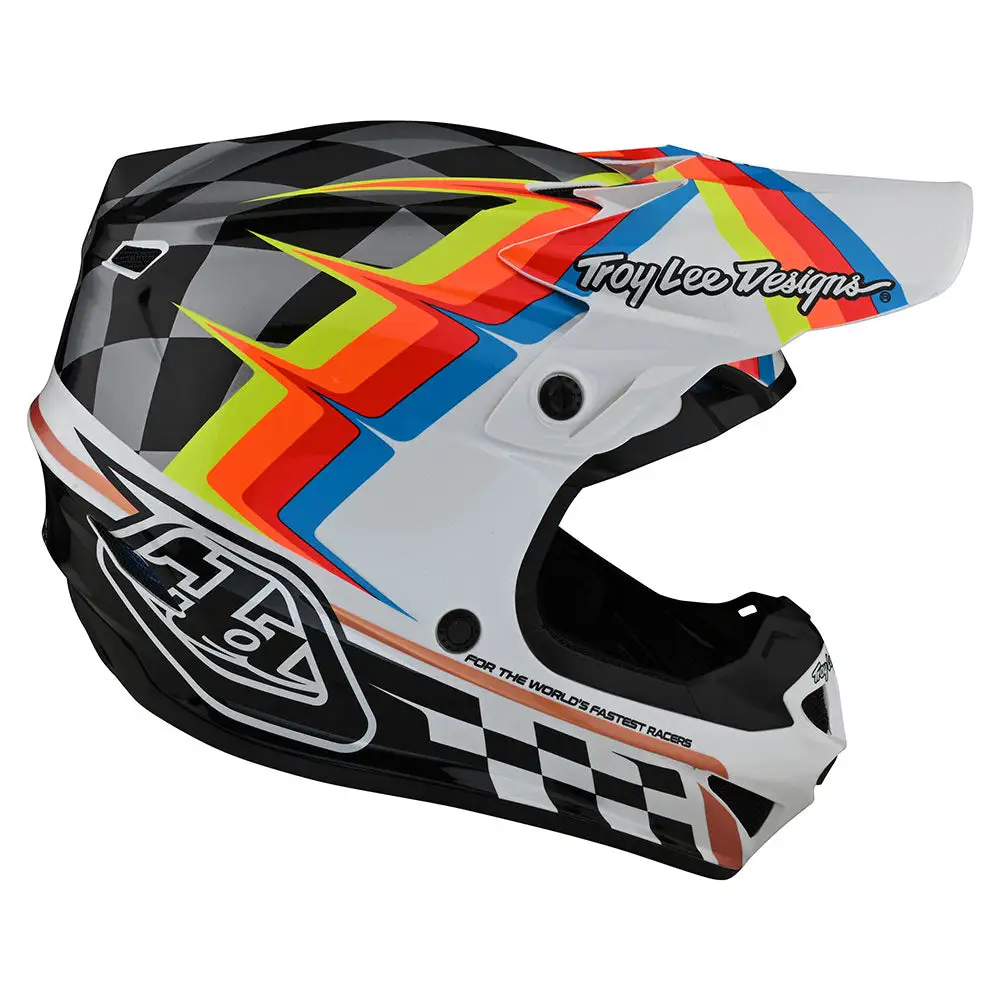 Troy Lee Designs SE4 Polyacrylite Helmet W/MIPS Warped White 7 Troy Lee Designs SE4 Polyacrylite Helmet W/MIPS Warped White - Image 5