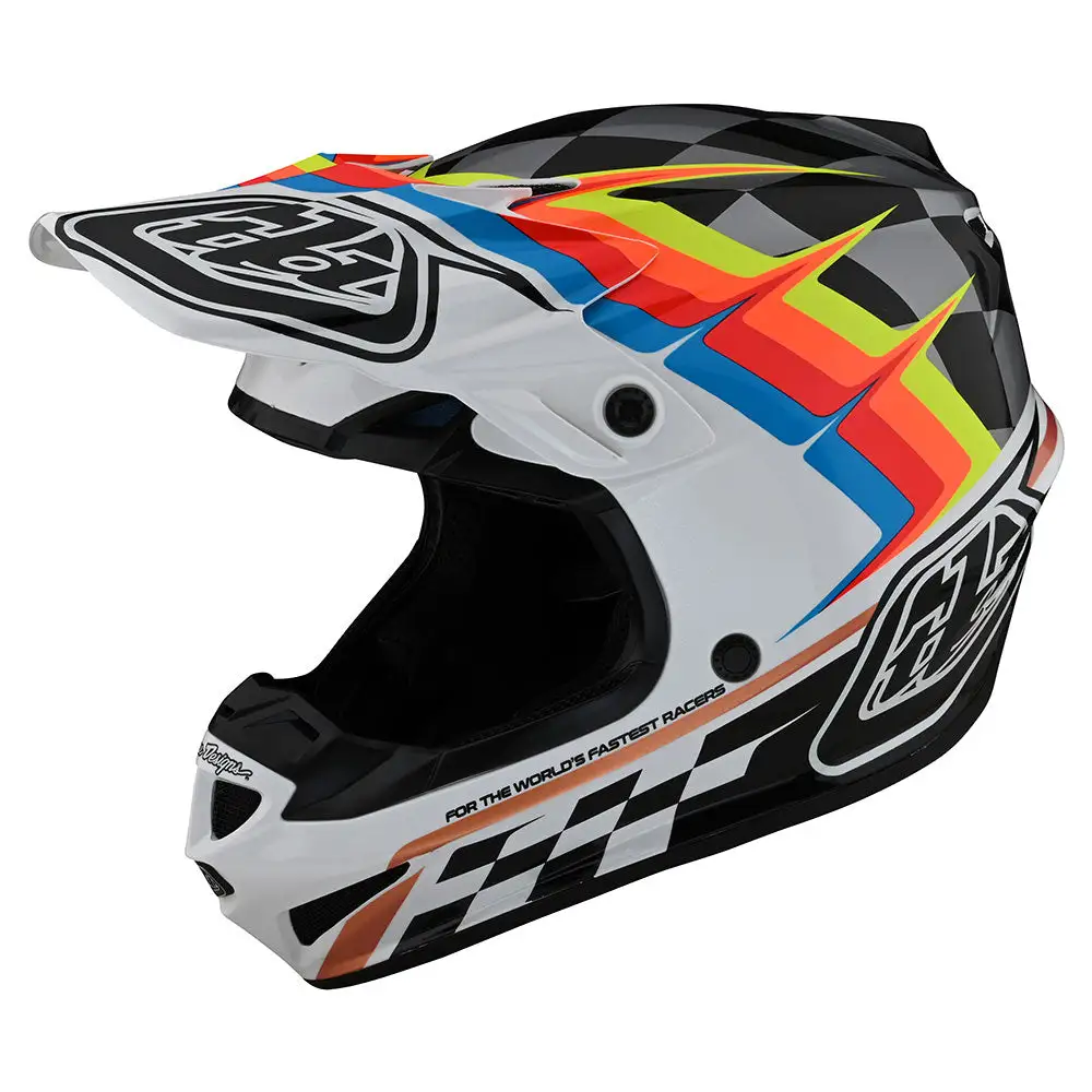 Troy Lee Designs SE4 Polyacrylite Helmet W/MIPS Warped White 9 Troy Lee Designs SE4 Polyacrylite Helmet W/MIPS Warped White - Image 7