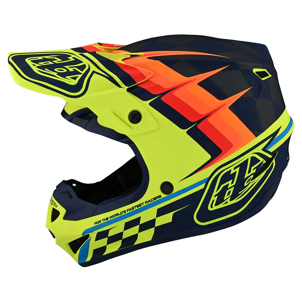 Troy Lee Designs SE4 Polyacrylite Helmet W/MIPS Warped Yellow 3 Troy Lee Designs SE4 Polyacrylite Helmet W/MIPS Warped Yellow