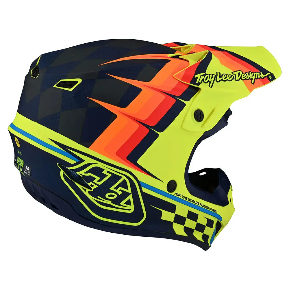 Troy Lee Designs SE4 Polyacrylite Helmet W/MIPS Warped Yellow 6 Troy Lee Designs SE4 Polyacrylite Helmet W/MIPS Warped Yellow - Image 4