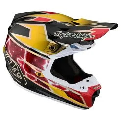 Troy Lee Designs SE5 Carbon Helmet W/MIPS Lightning Gold -Bike Sales TLD M22F SE5CF LIGHTNING GLD 06