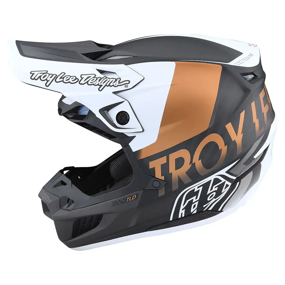 Troy Lee Designs SE5 Carbon Helmet W/MIPS Qualifier White / Bronze 3 Troy Lee Designs SE5 Carbon Helmet W/MIPS Qualifier White / Bronze