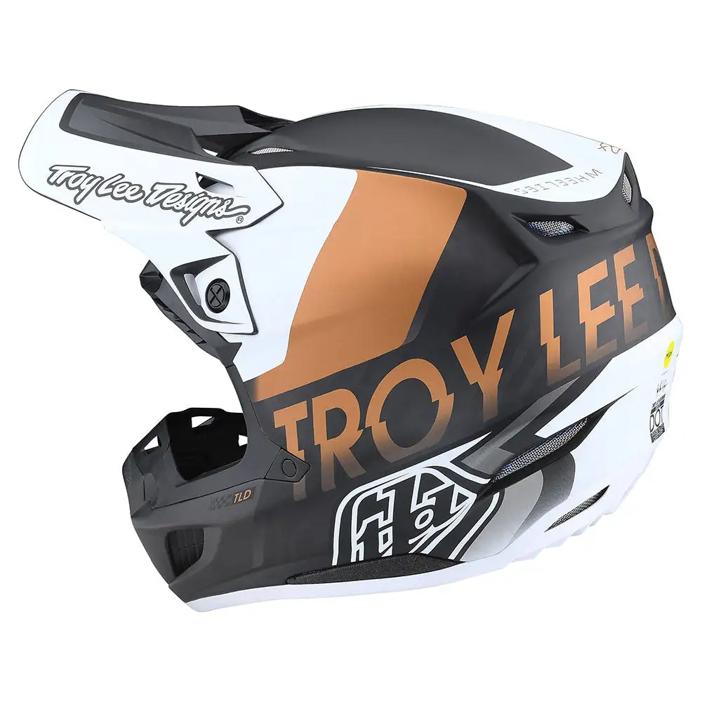 Troy Lee Designs SE5 Carbon Helmet W/MIPS Qualifier White / Bronze 4 Troy Lee Designs SE5 Carbon Helmet W/MIPS Qualifier White / Bronze - Image 2