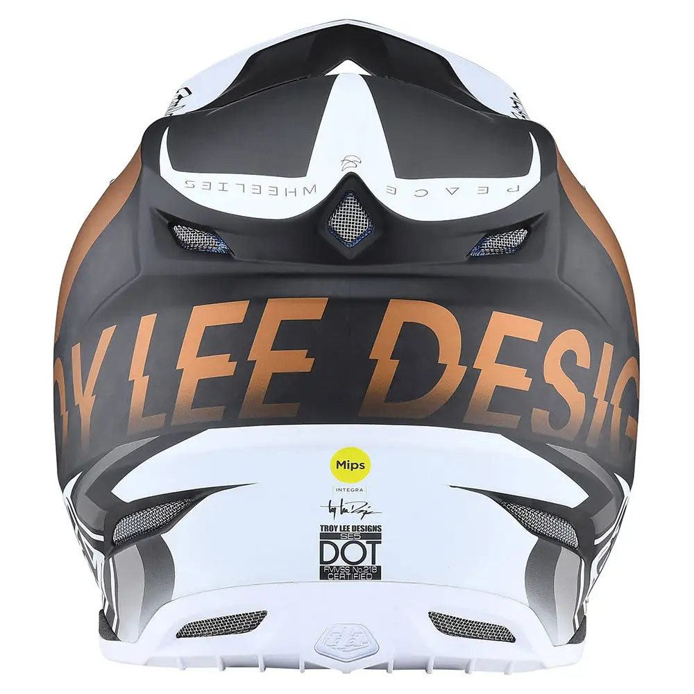 Troy Lee Designs SE5 Carbon Helmet W/MIPS Qualifier White / Bronze 5 Troy Lee Designs SE5 Carbon Helmet W/MIPS Qualifier White / Bronze - Image 3