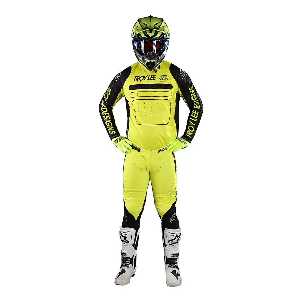 Troy Lee Designs SE Pro Jersey Drop In Black / Glo Yellow 4 Troy Lee Designs SE Pro Jersey Drop In Black / Glo Yellow - Image 2
