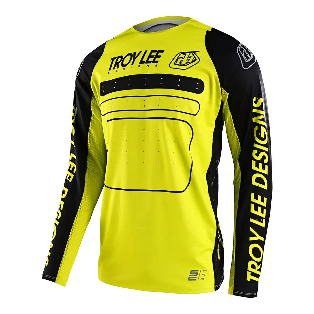 Troy Lee Designs SE Pro Jersey Drop In Black / Glo Yellow 3 Troy Lee Designs SE Pro Jersey Drop In Black / Glo Yellow