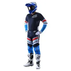 Troy Lee Designs GP Air Pant Warped Blue / Red -Bike Sales TLD M22S GPAIR H2T WARPED BLURED 02 56b601c0 873b 4299 b2ba ada3079854b7