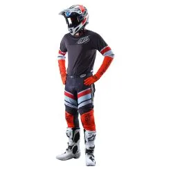 Troy Lee Designs GP Air Jersey Warped Charcoal / Orange -Bike Sales TLD M22S GPAIR H2T WARPED CHRORG 02