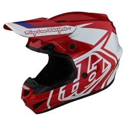 Troy Lee Designs GP Helmet Overload Red / White -Bike Sales TLD M22S GP OVERLOAD REDWHT 07