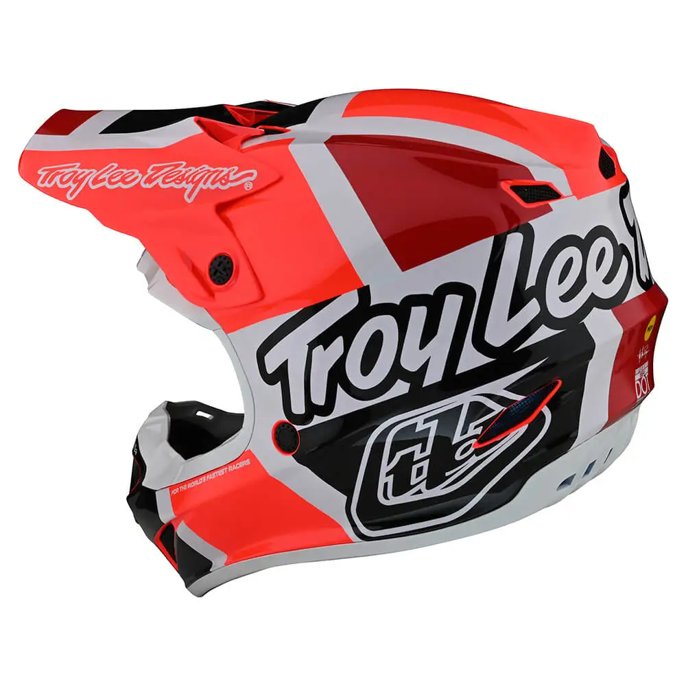 Troy Lee Designs SE4 Polyacrylite Helmet W/MIPS Quattro Red / Charcoal 4 Troy Lee Designs SE4 Polyacrylite Helmet W/MIPS Quattro Red / Charcoal - Image 2