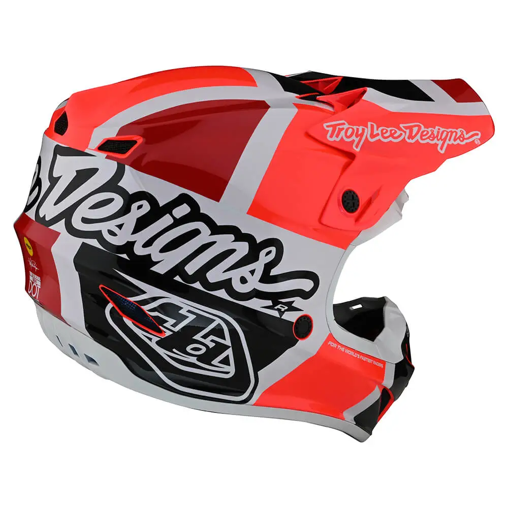 Troy Lee Designs SE4 Polyacrylite Helmet W/MIPS Quattro Red / Charcoal 6 Troy Lee Designs SE4 Polyacrylite Helmet W/MIPS Quattro Red / Charcoal - Image 4