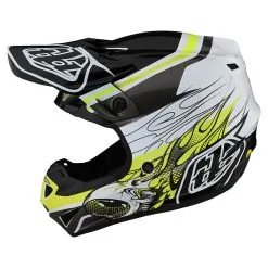 Troy Lee Designs SE4 Polyacrylite Helmet W/MIPS Skooly Black / Yellow