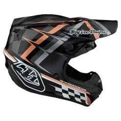 Troy Lee Designs SE4 Polyacrylite Helmet W/MIPS Warped Black / Copper -Bike Sales TLD M22S SE4PA WARPED BLK 05
