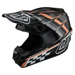 Troy Lee Designs SE4 Polyacrylite Helmet W/MIPS Warped Black / Copper -Bike Sales TLD M22S SE4PA WARPED BLK 07