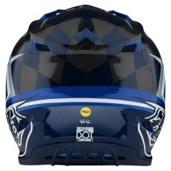 Troy Lee Designs SE4 Polyacrylite Helmet W/MIPS Warped Blue -Bike Sales TLD M22S SE4PA WARPED BLU 03