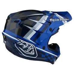Troy Lee Designs SE4 Polyacrylite Helmet W/MIPS Warped Blue -Bike Sales TLD M22S SE4PA WARPED BLU 04