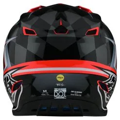 Troy Lee Designs SE4 Polyacrylite Helmet W/MIPS Warped Glo Red -Bike Sales TLD M22S SE4PA WARPED GLORED 03