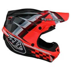 Troy Lee Designs SE4 Polyacrylite Helmet W/MIPS Warped Glo Red -Bike Sales TLD M22S SE4PA WARPED GLORED 05