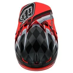 Troy Lee Designs SE4 Polyacrylite Helmet W/MIPS Warped Glo Red -Bike Sales TLD M22S SE4PA WARPED GLORED 08