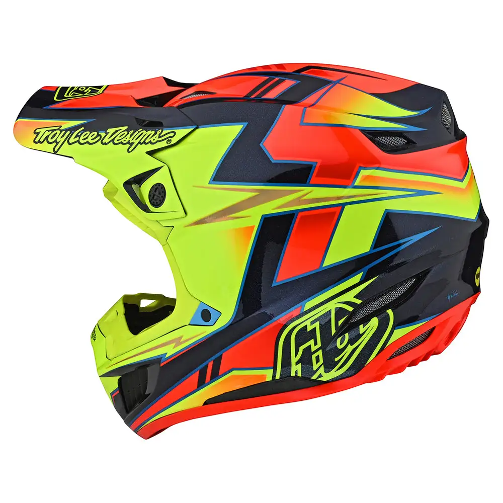 Troy Lee Designs SE5 Composite Helmet W/MIPS Graph Yellow / Navy 4 Troy Lee Designs SE5 Composite Helmet W/MIPS Graph Yellow / Navy - Image 2