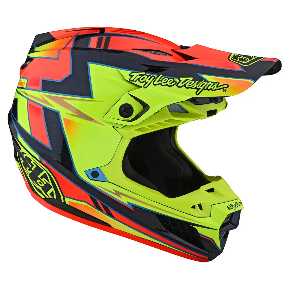 Troy Lee Designs SE5 Composite Helmet W/MIPS Graph Yellow / Navy 8 Troy Lee Designs SE5 Composite Helmet W/MIPS Graph Yellow / Navy - Image 6