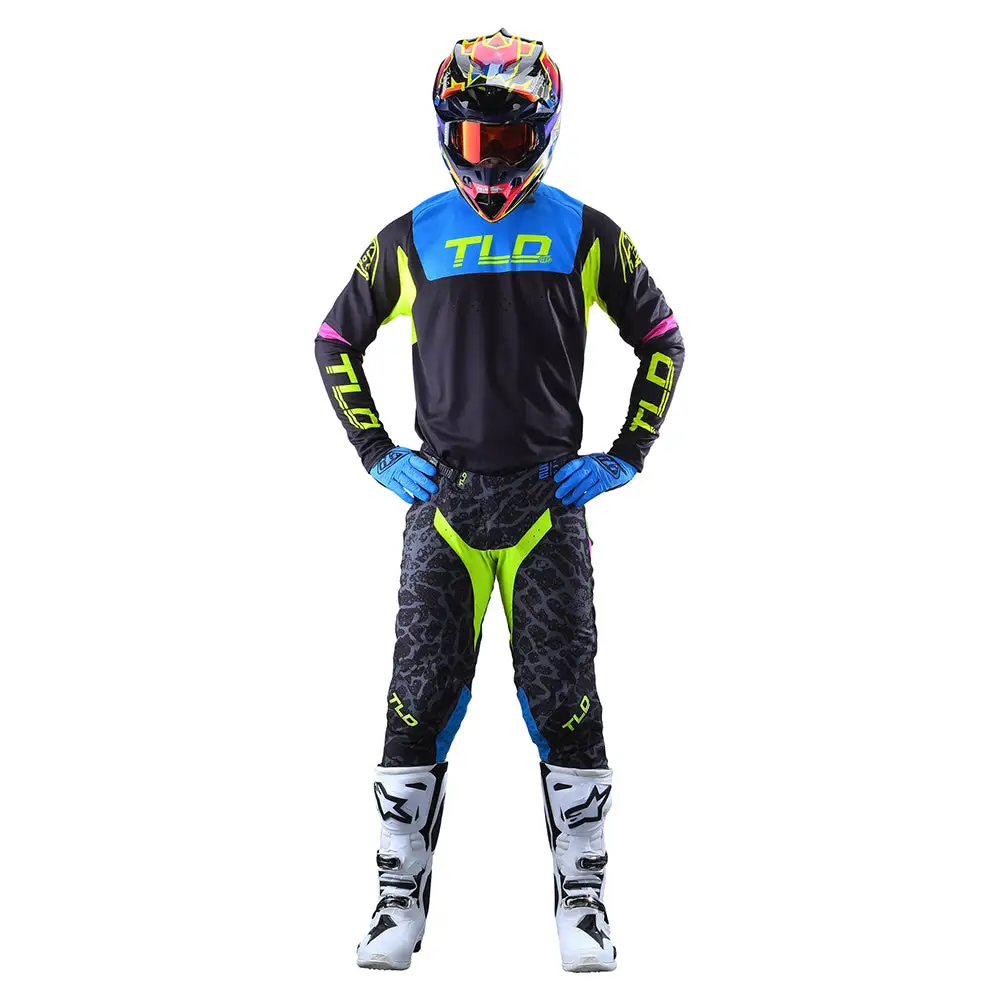 Troy Lee Designs SE Pro Pant Fractura Black / Flo Yellow 4 Troy Lee Designs SE Pro Pant Fractura Black / Flo Yellow - Image 2