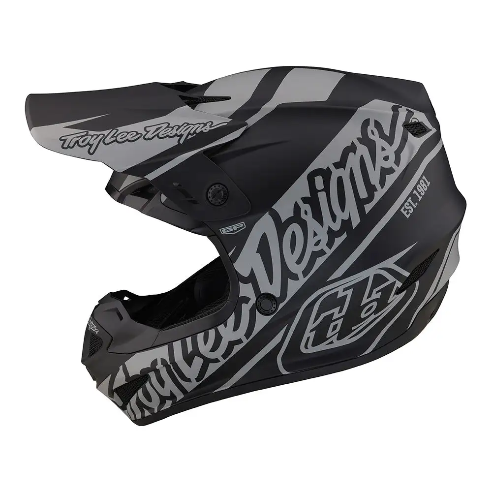 Troy Lee Designs GP Helmet Slice Black / Gray 3 Troy Lee Designs GP Helmet Slice Black / Gray