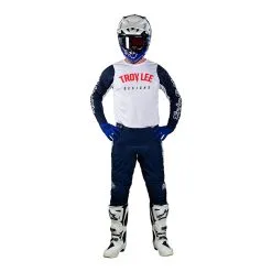Troy Lee Designs GP Pro Jersey Boltz White / Navy -Bike Sales TLD M23 H2T GPPRO BOLTZ WHTNVY 02