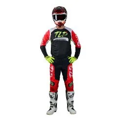 Troy Lee Designs GP Pro Pant Partical Black / Glo Red -Bike Sales TLD M23 H2T GPPRO PARTICAL BLKGLORED 02
