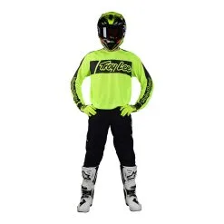Troy Lee Designs SE Pro Air Jersey Vox Flo Yellow -Bike Sales TLD M23 H2T SEPROAIR VOX FLOYEL 02