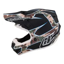 Troy Lee Designs SE4 Polyacrylite Helmet W/MIPS Matrix Camo Black