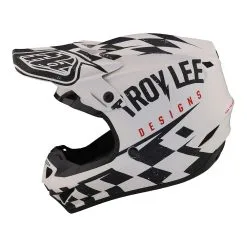 Troy Lee Designs SE4 Polyacrylite Helmet W/MIPS Race Shop White / Black