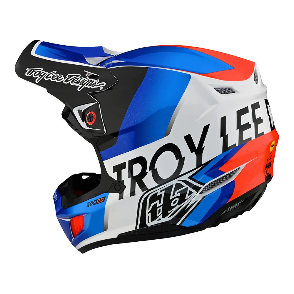 Troy Lee Designs SE5 Composite Helmet W/MIPS Qualifier White / Blue 4 Troy Lee Designs SE5 Composite Helmet W/MIPS Qualifier White / Blue - Image 2