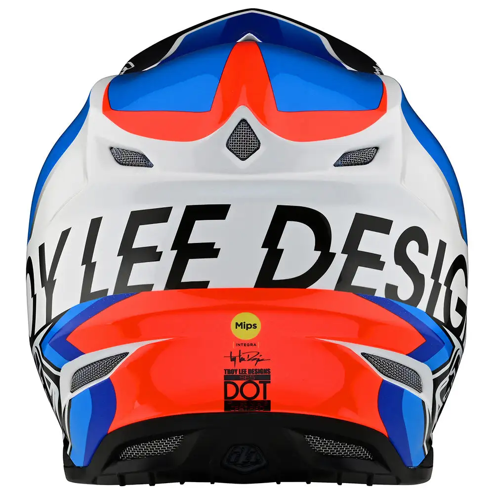 Troy Lee Designs SE5 Composite Helmet W/MIPS Qualifier White / Blue 5 Troy Lee Designs SE5 Composite Helmet W/MIPS Qualifier White / Blue - Image 3