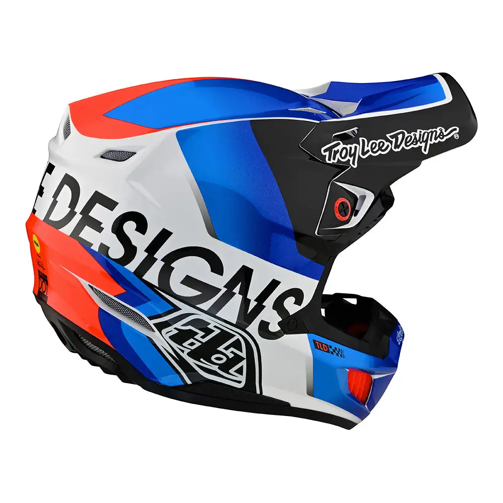 Troy Lee Designs SE5 Composite Helmet W/MIPS Qualifier White / Blue 6 Troy Lee Designs SE5 Composite Helmet W/MIPS Qualifier White / Blue - Image 4