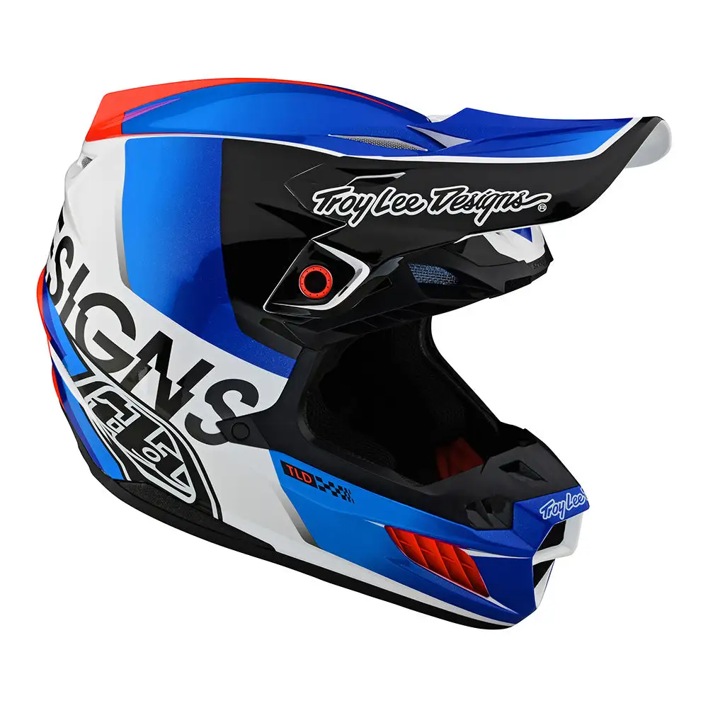 Troy Lee Designs SE5 Composite Helmet W/MIPS Qualifier White / Blue 8 Troy Lee Designs SE5 Composite Helmet W/MIPS Qualifier White / Blue - Image 6