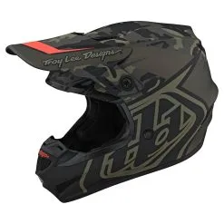 Troy Lee Designs GP Helmet Overload Camo Army Green / Gray