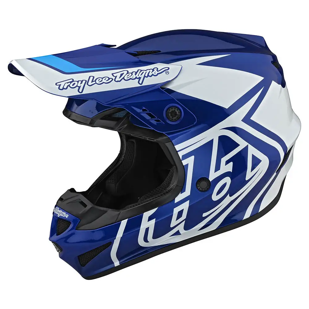 Troy Lee Designs GP Helmet Overload Blue / White 3 Troy Lee Designs GP Helmet Overload Blue / White
