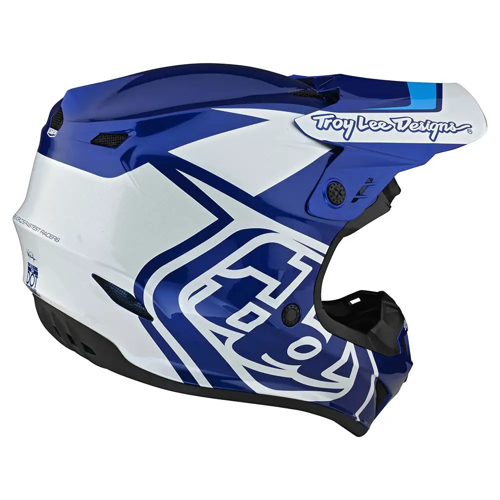 Troy Lee Designs GP Helmet Overload Blue / White 7 Troy Lee Designs GP Helmet Overload Blue / White - Image 5