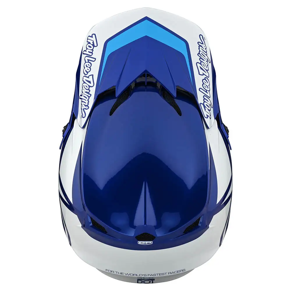 Troy Lee Designs GP Helmet Overload Blue / White 10 Troy Lee Designs GP Helmet Overload Blue / White - Image 8