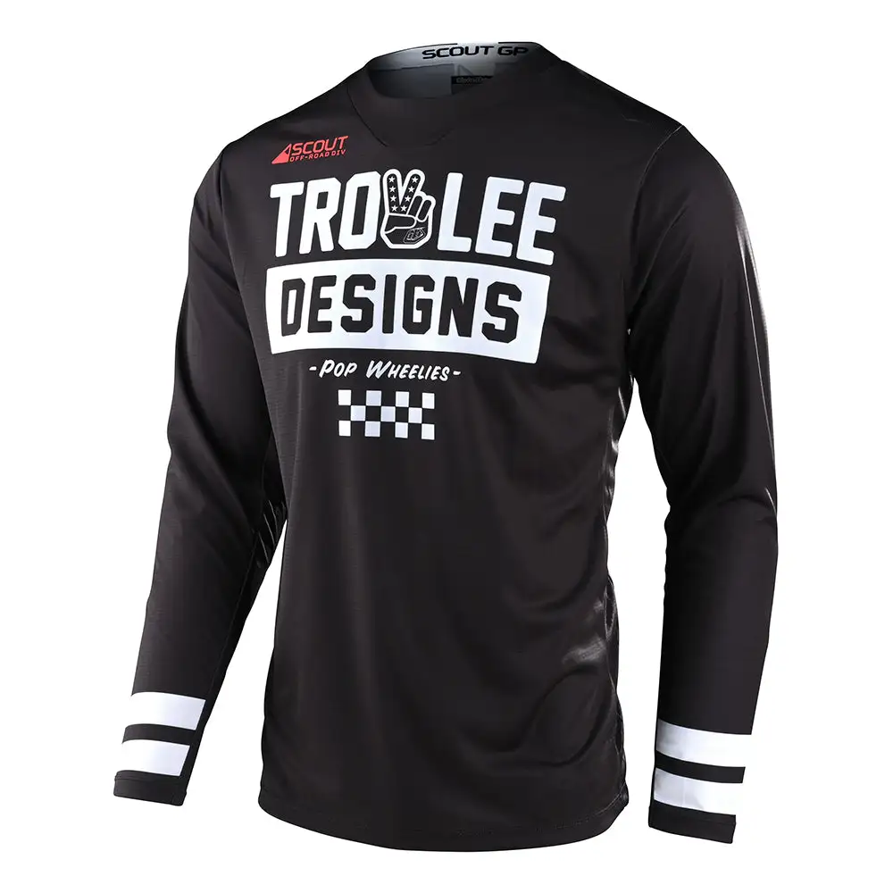 Troy Lee Designs Scout GP Off-Road Jersey Peace & Wheelies Black 3 Troy Lee Designs Scout GP Off-Road Jersey Peace & Wheelies Black