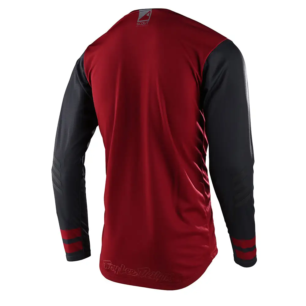 Troy Lee Designs Scout GP Off-Road Jersey Peace & Wheelies Burgundy / Dark Gray 4 Troy Lee Designs Scout GP Off-Road Jersey Peace & Wheelies Burgundy / Dark Gray - Image 2