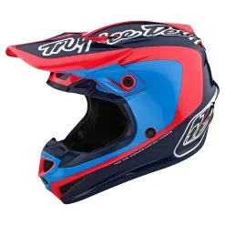 Troy Lee Designs SE4 Polyacrylite Helmet W/MIPS Corsa Navy / Cyan