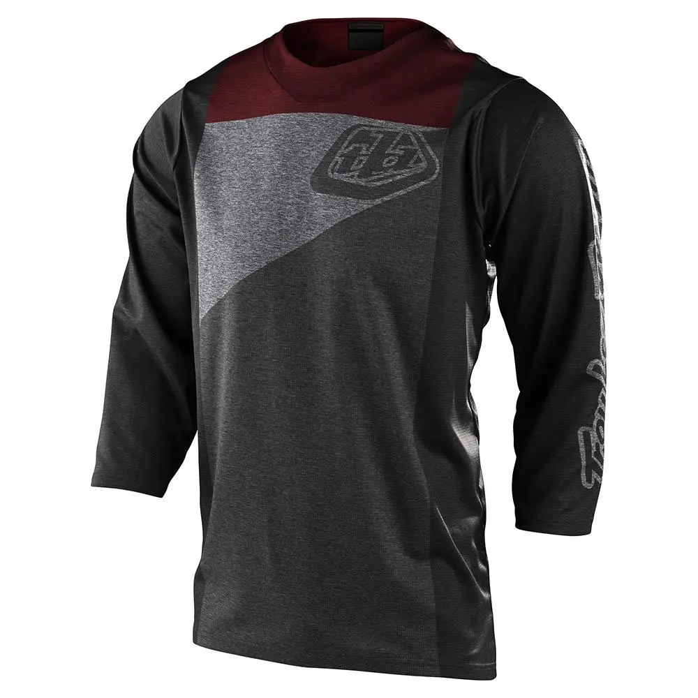 Troy Lee Designs Ruckus 3/4 Jersey Tres Heather Gray / Brick 3 Troy Lee Designs Ruckus 3/4 Jersey Tres Heather Gray / Brick