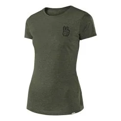 Troy Lee Designs Wmns Short Sleeve Tee Peace & Wheelies Olive